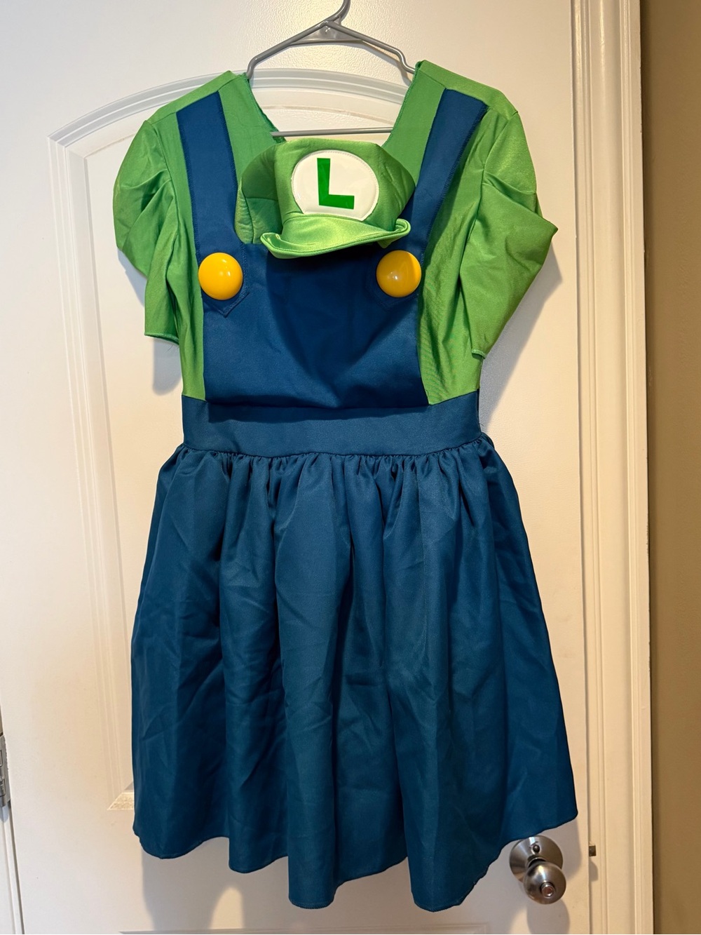 Luigi-Inspired Green and Blue Costume Dress